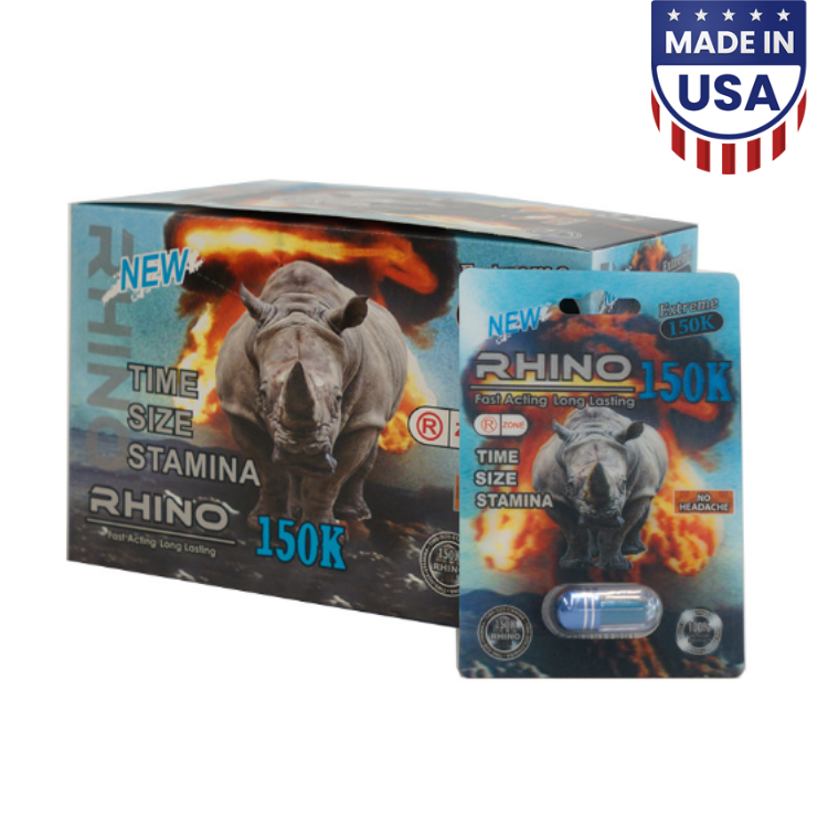 Rhino Extreme 150K Single 20 Pills Box