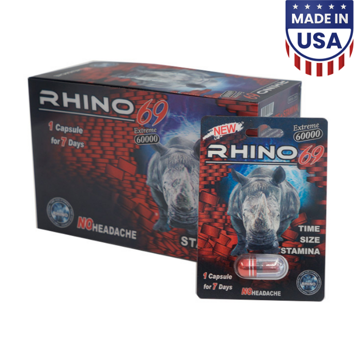 Rhino 6969 Extreme 60000 Single 20 Pills Box