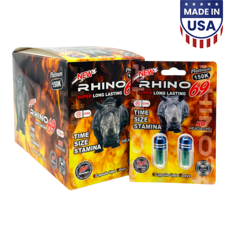 Rhino Platinum 69 150k Double 40 Pills Box