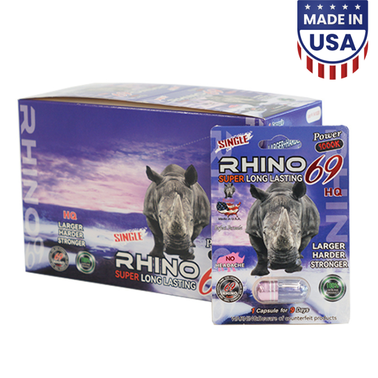 Rhino Power 69 1000K Single 20 Pills Box