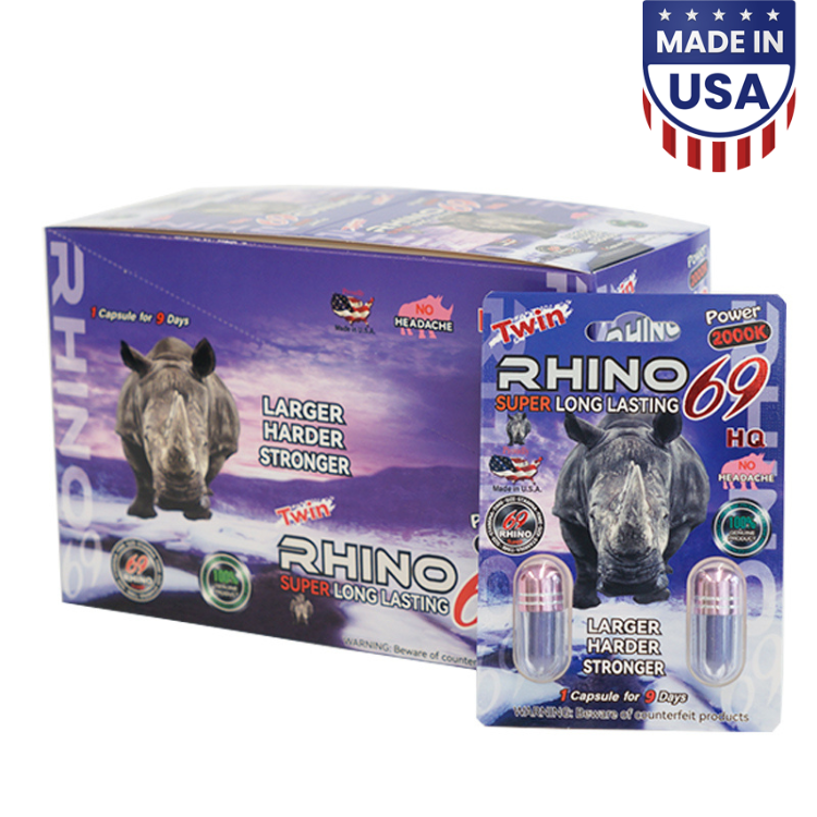 Rhino Power 69 2000K Double 40 Pills Box