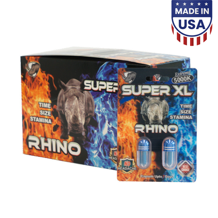 Rhino Super XL Extreme 5000K Double Pills Box